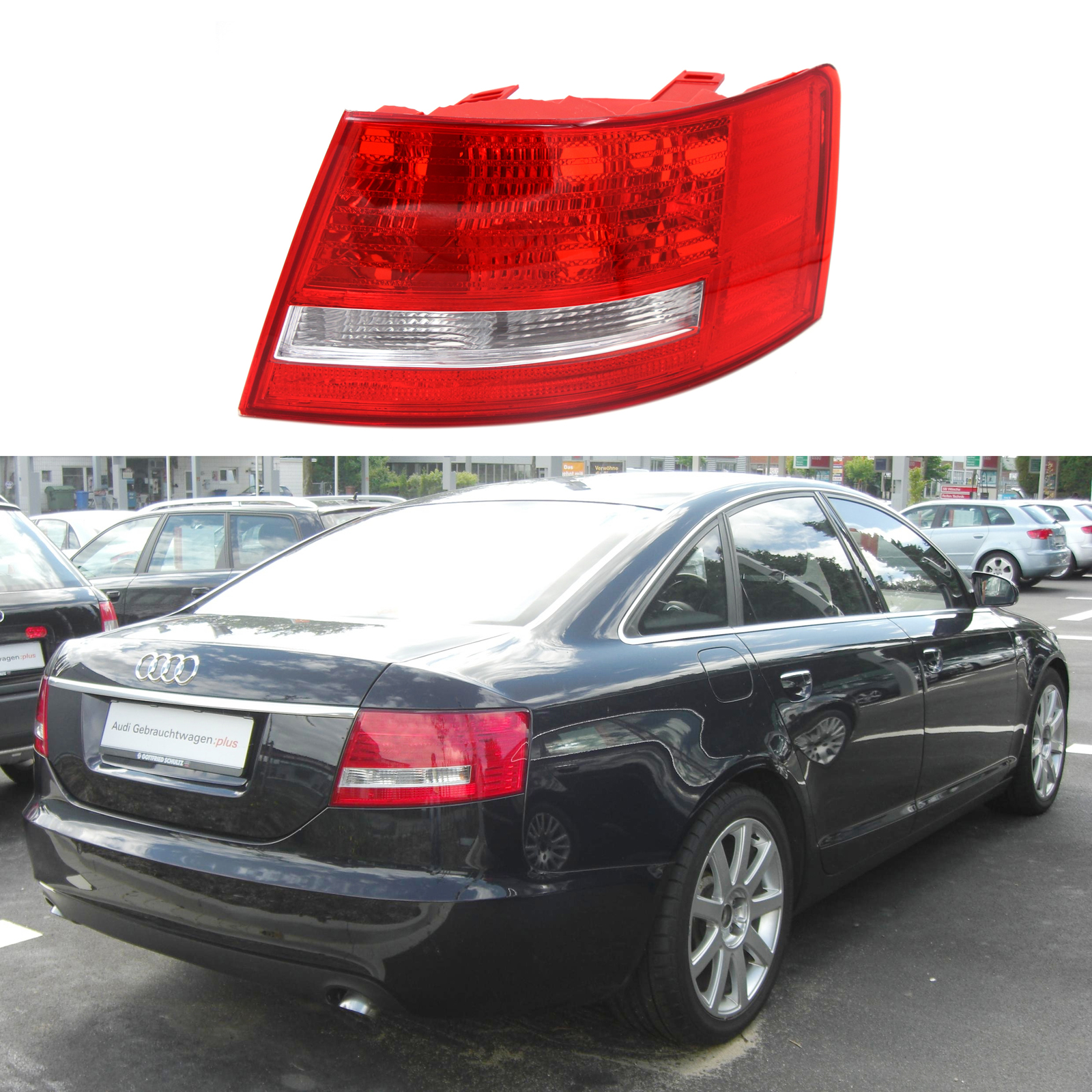 1x HECKLEUCHTE RÜCKLEUCHTE SCHLUßLEUCHTE LINKS AUSSER AUDI A6 C6 4F BJ BIS 2008